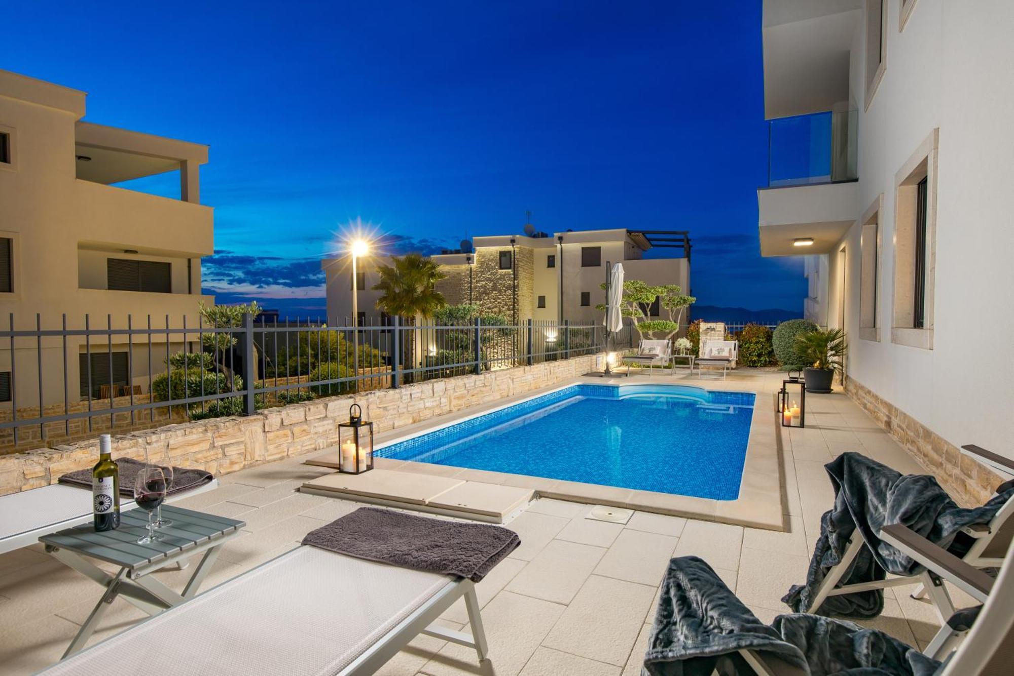 Luxury Apartment Hyperion With Private Pool And Garden Murter Exterior photo