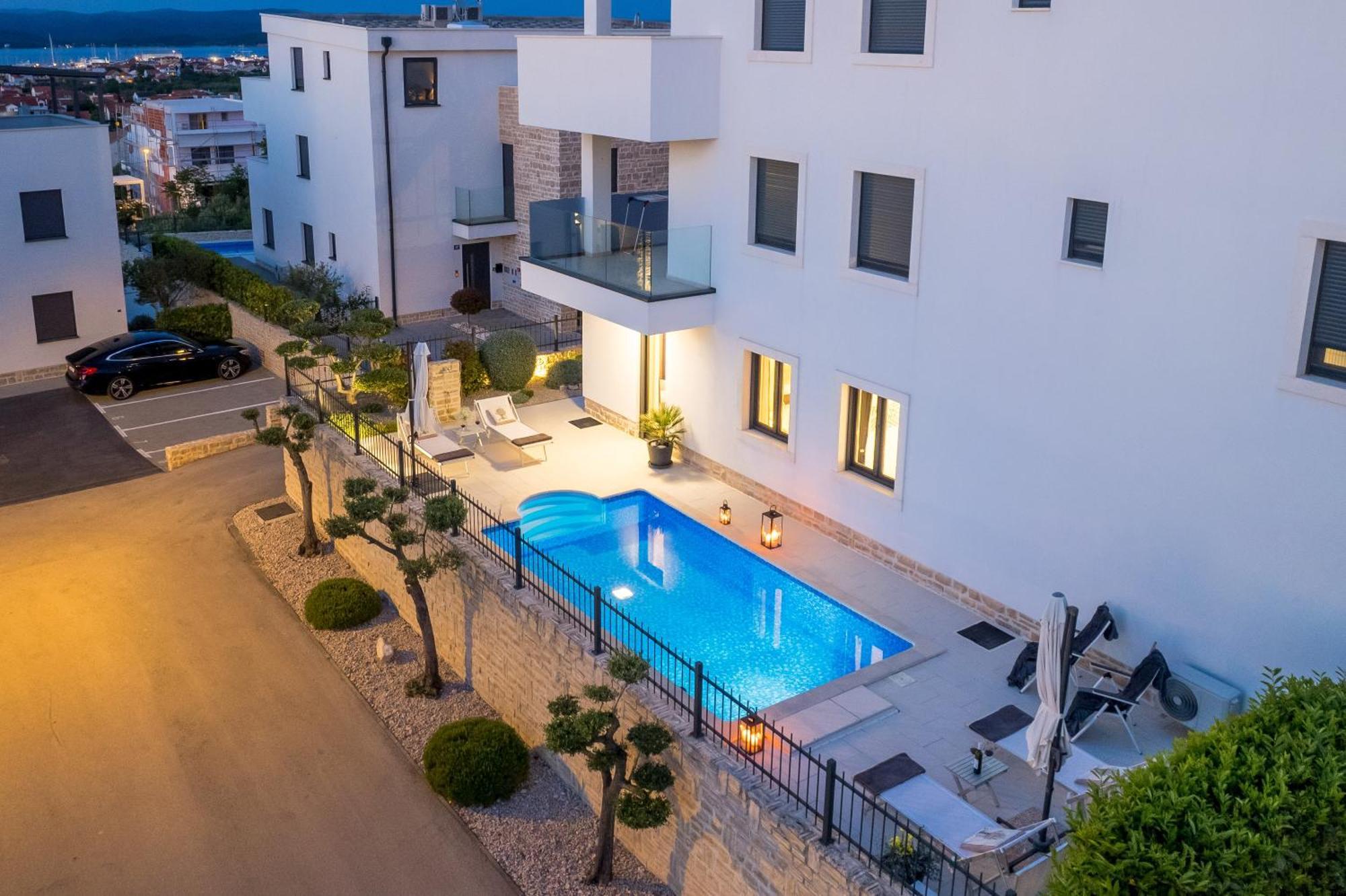 Luxury Apartment Hyperion With Private Pool And Garden Murter Exterior photo